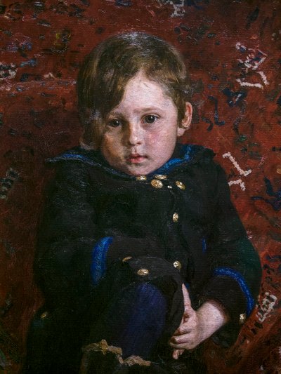 Yuri Repin som ett barn (detalj) av Ilya Efimovich Repin