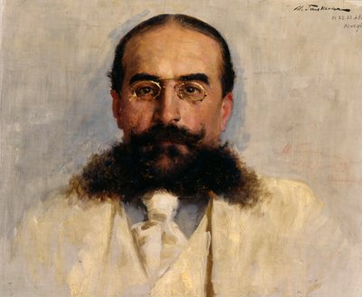 Porträtt av Vladimir I. Nemirovich-Danchenko 1858-1943, 1899. av Ilya Savvich Galkin