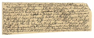 Autografiskt manuskript, på tyska, anteckningar om filosofi och universitetet i Königsberg (penna  bläck på papper) av Immanuel Kant