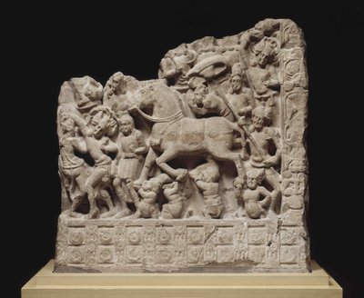 Siddhartha Gautamas stora avgång, 2:a århundradet. AD. av Indian Art.