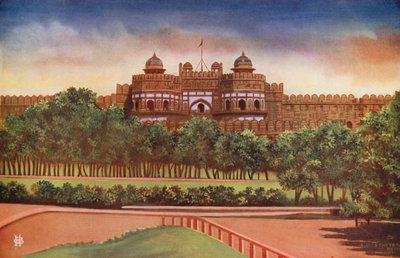 Delhi Gate, Agra Fort (färgfoto) av Indian photographer