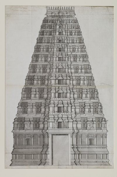 En gopuram i tolv våningar av Indian School