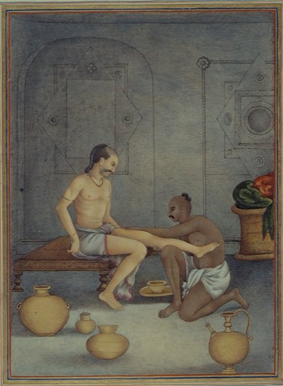 Lägg till 27255 fol.208v A Man with his Ghulam Servant, från 