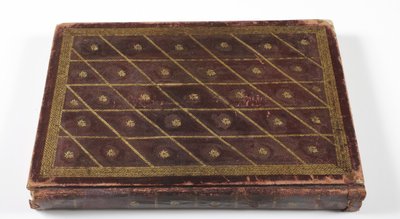Album med Mughal-dynastisk genealogi, 1855 (läder med gulddetalj) av Indian School