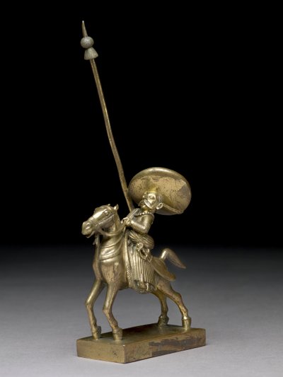 An Indian Lancer, Vijagapatam S.1795 (mässing) av Indian School