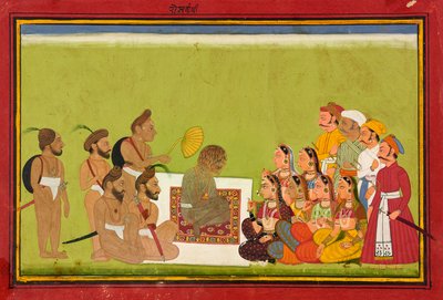 En publik med Rom Rishi, ca 1700-1725 av Indian School