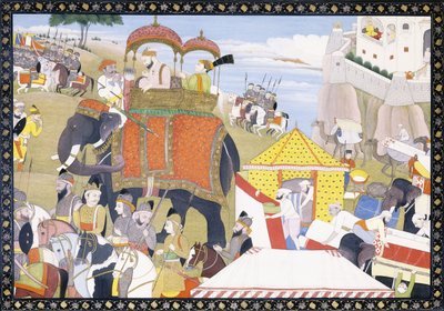 En illustration från Hamir Hath, tidigt 1800-tal av Indian School