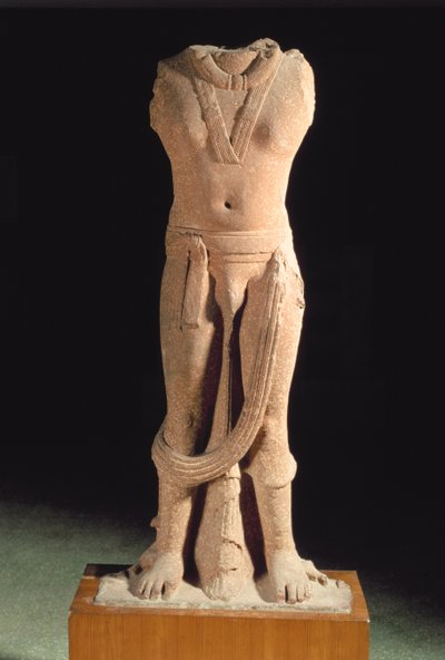 Bodhisattva, Mathura (röd sandsten) av Indian School