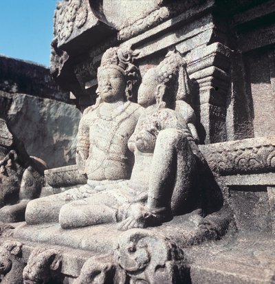 Snidade figurer av Shiva och Parvati, c.800 e.Kr av Indian School
