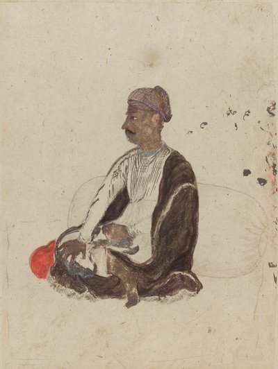 Figur av sittande man av Indian School