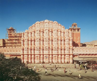 Hawa Mahal (Vindarnas palats) byggt 1799 (se även 121219 & 208425) av Indian School