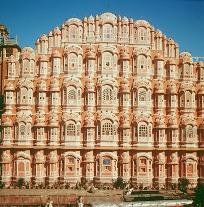 Hawa Mahal (Vindarnas palats) byggt 1799 (se även 121219 & 208426) av Indian School