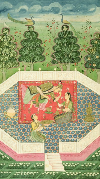 I. 11F.19 Feernas drottning underhåller prinsen, ca 1720-30 av Indian School