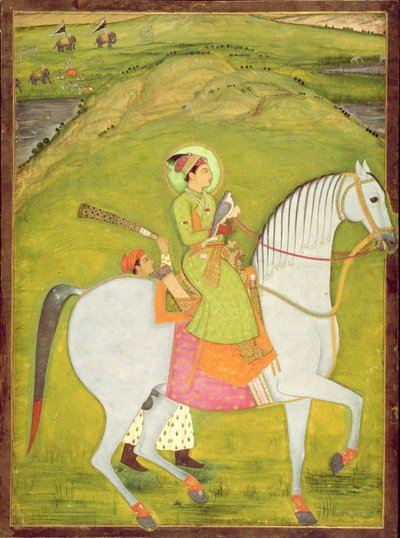 I. 63.7 Ung prins rider, c.1720-30 av Indian School