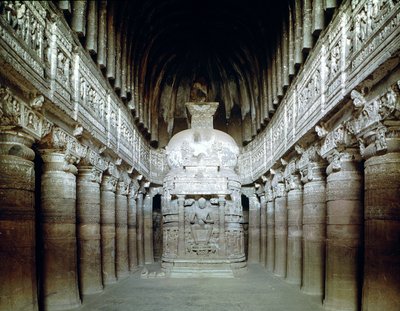 Interiör av Cave 26 av Indian School