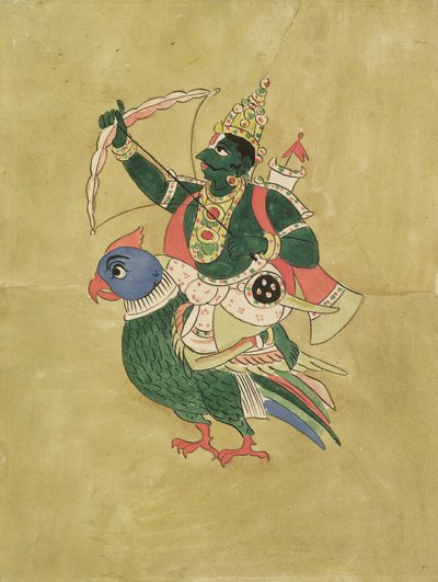 Kama, kärlekens gud, 1700-1800-talet av Indian School