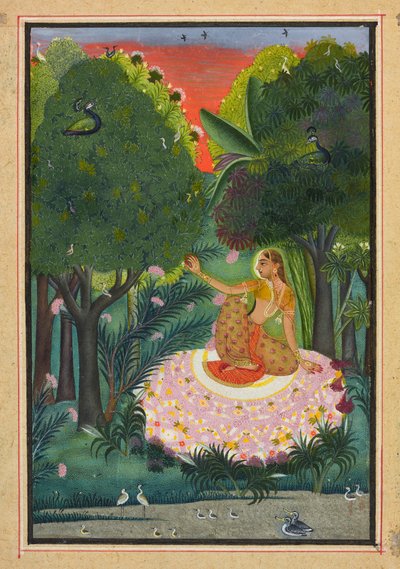 Kommod Ragini, Folio från en "Ragmala", s.1770-1775 av Indian School