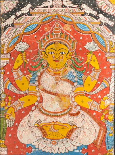 Lakshmi (väggmålning) av Indian School