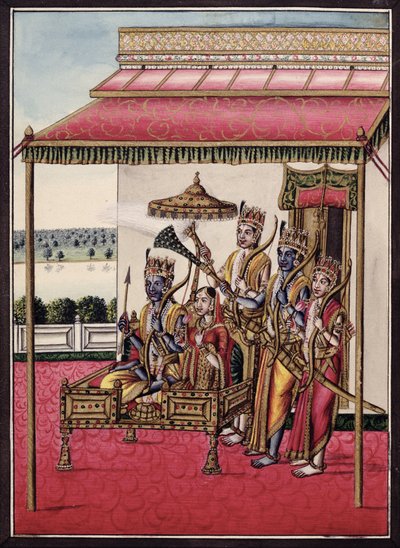 MSS EUR C 116/1 f.13v Rama, från det hinduiska eposet 