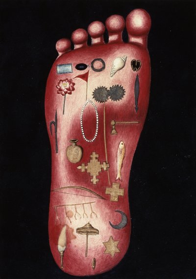MSS EUR C 116/1 f.193r Ramas fot, från det hinduiska eposet 