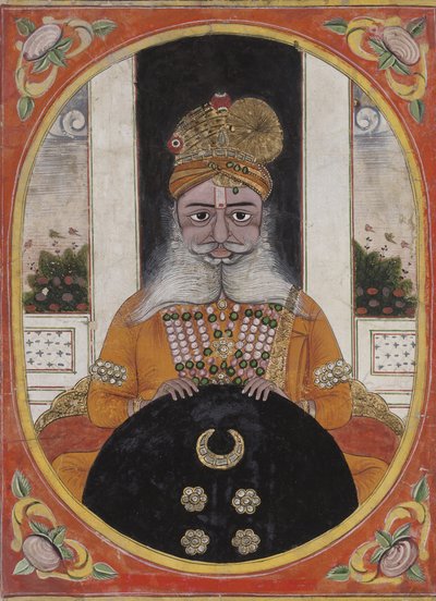 Maharaja Sardar Singh, härskare över Bikaner, 1851-71 av Indian School