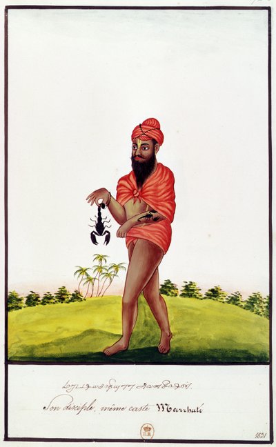 Ms Indien 743 Säljare av medel mot skorpionbett, 1831 av Indian School