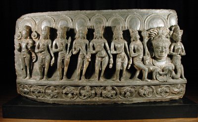 Navagraha, c.950-1000 (sten) (detalj av 874861) av Indian School