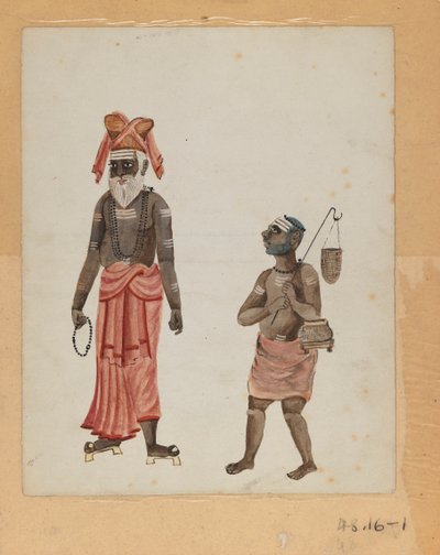 En av en uppsättning av nio bilder som visar indianer i olika yrken (wc på papper) av Indian School