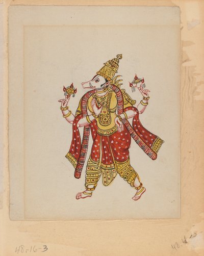 En av en uppsättning av nio bilder som visar indianer i olika yrken (wc på papper) av Indian School