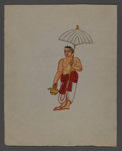 En av en uppsättning av nio bilder som visar indianer i olika yrken (wc på papper) av Indian School