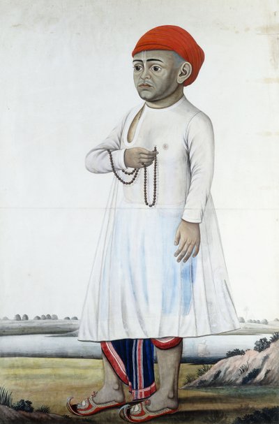 Porträtt av en anmärkningsvärd, c.1780-1790 av Indian School