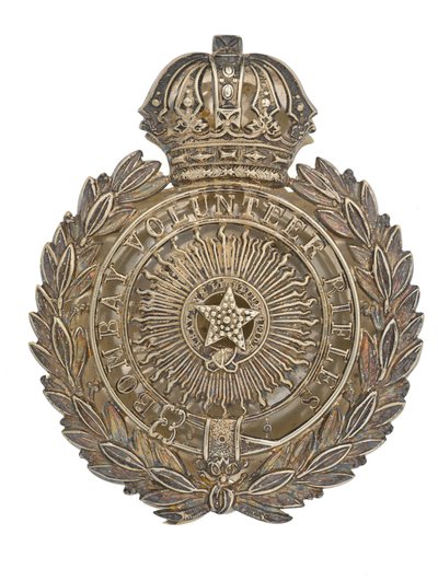 Plåtbältesplatta, Bombay Volunteer Rifles, 1877-1901 av Indian School