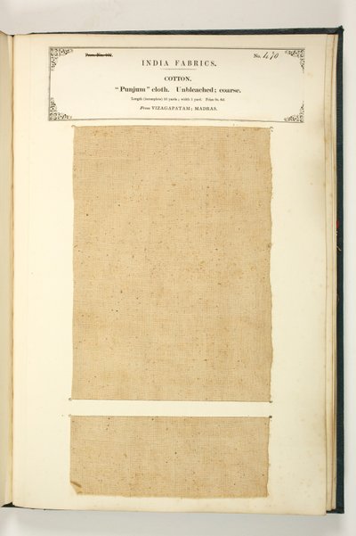 Punjum Cloth, Vizagapatam, Madras, från The Collection of the Textile Manufacturers of India, av John Forbes Watson, publicerad 1866 av Indian School