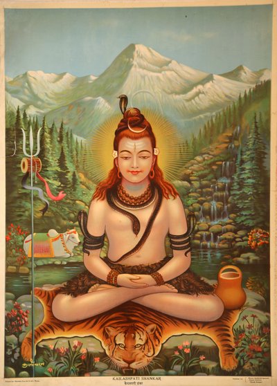 Shiva mediterar av Indian School