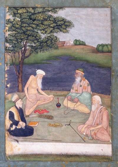 Sufier på besök i deras Pir, ca 1650 av Indian School