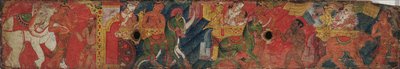 Vessnatara Jataka, från ett manuskriptomslag, Pala School, c.1200 (målat trä) av Indian School