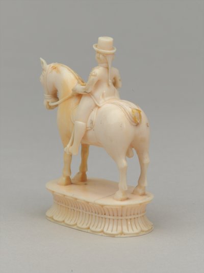 Vit riddare, schackpjäs, Indien, 1820 ca av Indian School