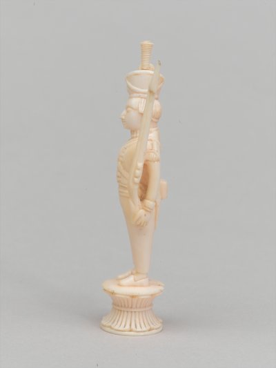 Vit bonde, schackpjäs, Indien, 1820 ca av Indian School