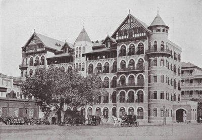 Bombay / Mumbai: The Royal Bombay Yacht Club Residential Chambers (svartvitt foto) av Indian photographer