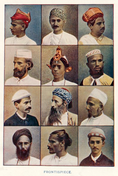 Indiska infödda: Frontispice (färgat foto) av Indian photographer