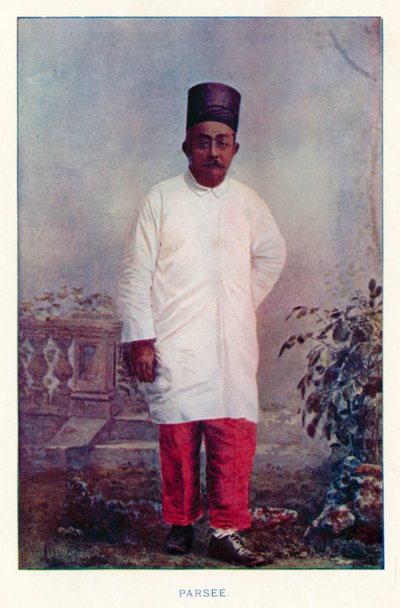 Indiska infödda: Parsee (färgat foto) av Indian photographer
