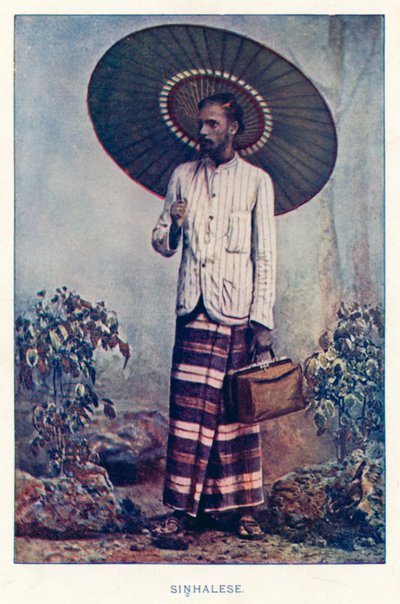 Indiska infödda: singaleser (färgat foto) av Indian photographer