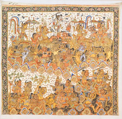 Ramayana (balinesisk färg på duk) av Indonesian Indonesian