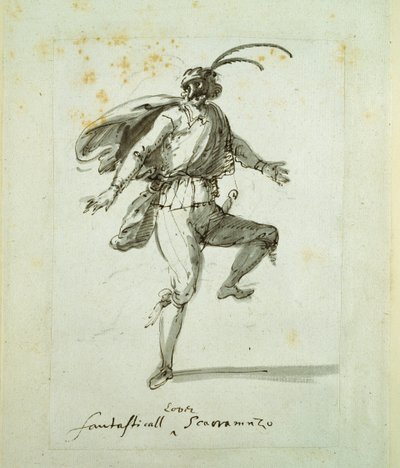 En fantastisk oförskämd älskare (penna och bläck på papper) av Inigo Jones