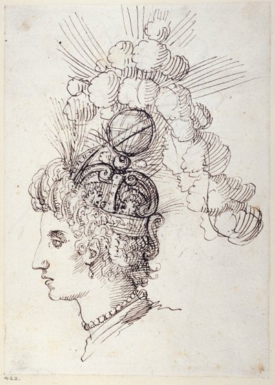 Bel-Anna, havets drottning, ca 1609 (penna och bläck på papper) av Inigo Jones