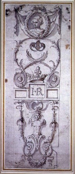 Design för en dekorativ panel av Inigo Jones