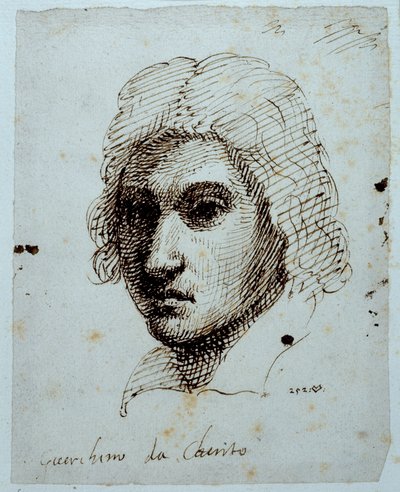 Ritning av Guercino (penna och bläck på papper) av Inigo Jones