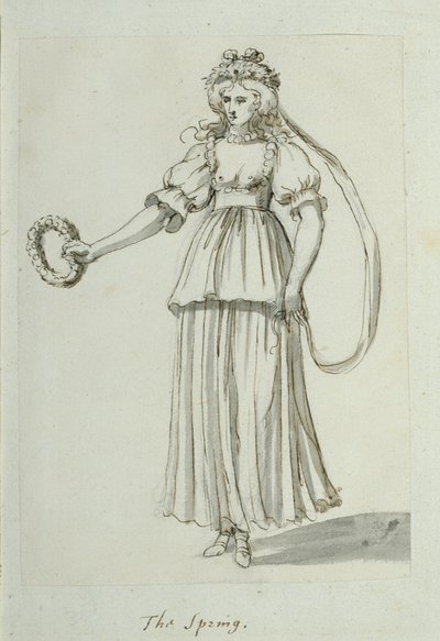Våren (penna och bläck på papper) av Inigo Jones