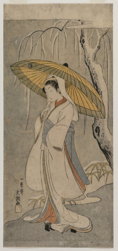 Segawa Chrysanthemum Woman Good Ase Heron Everyda från Teserie s Ichimura Tee r, 1770. av Ippitsusai Bunchō