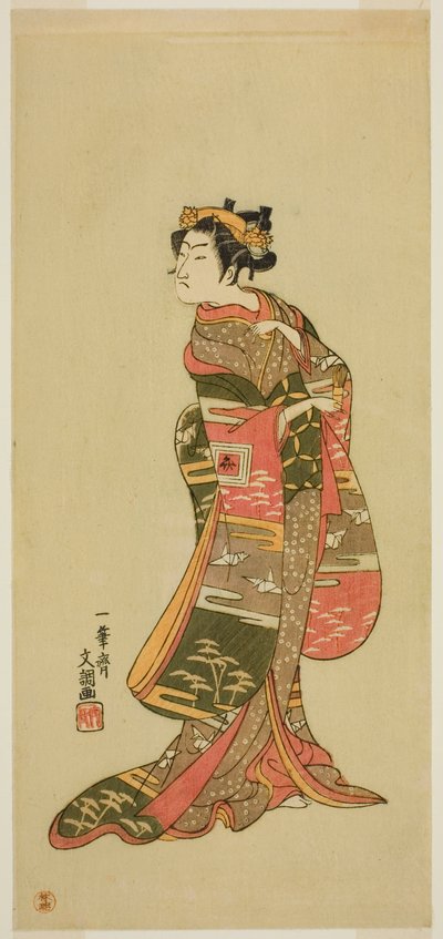 Skådespelaren Ichikawa Benzo i en oidentifierad roll av Ippitsusai Bunchō